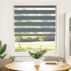 Vidaxl zebra rolgordijn 100x100 cm stofbreedte 95,9 cm donkergrijs
