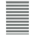 Vidaxl zebra rolgordijn 115x100 cm stofbreedte 110,9 cm donkergrijs