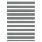 Vidaxl zebra rolgordijn 115x100 cm stofbreedte 110,9 cm donkergrijs