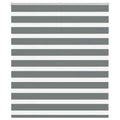 Vidaxl zebra rolgordijn 125x100 cm stofbreedte 120,9 cm donkergrijs