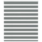 Vidaxl zebra rolgordijn 125x100 cm stofbreedte 120,9 cm donkergrijs