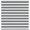 Vidaxl zebra rolgordijn 140x100 cm stofbreedte 135,9 cm donkergrijs