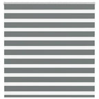 Vidaxl zebra rolgordijn 140x100 cm stofbreedte 135,9 cm donkergrijs