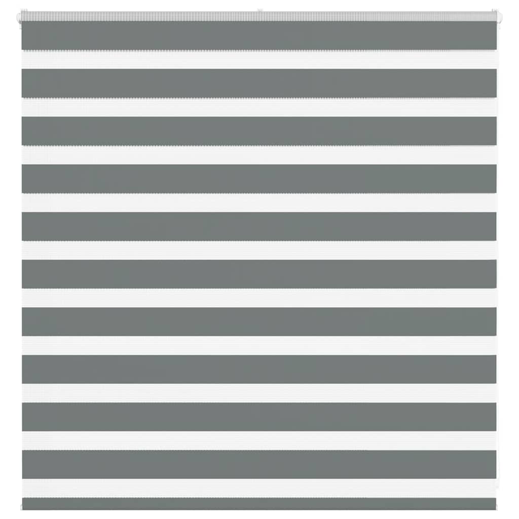 Vidaxl zebra rolgordijn 140x100 cm stofbreedte 135,9 cm donkergrijs