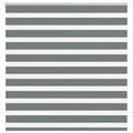 Vidaxl zebra rolgordijn 145x100 cm stofbreedte 140,9 cm donkergrijs