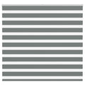 Vidaxl zebra rolgordijn 155x100 cm stofbreedte 150,9 cm donkergrijs