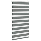 Vidaxl zebra rolgordijn 85x150 cm stofbreedte 80,9 cm donkergrijs