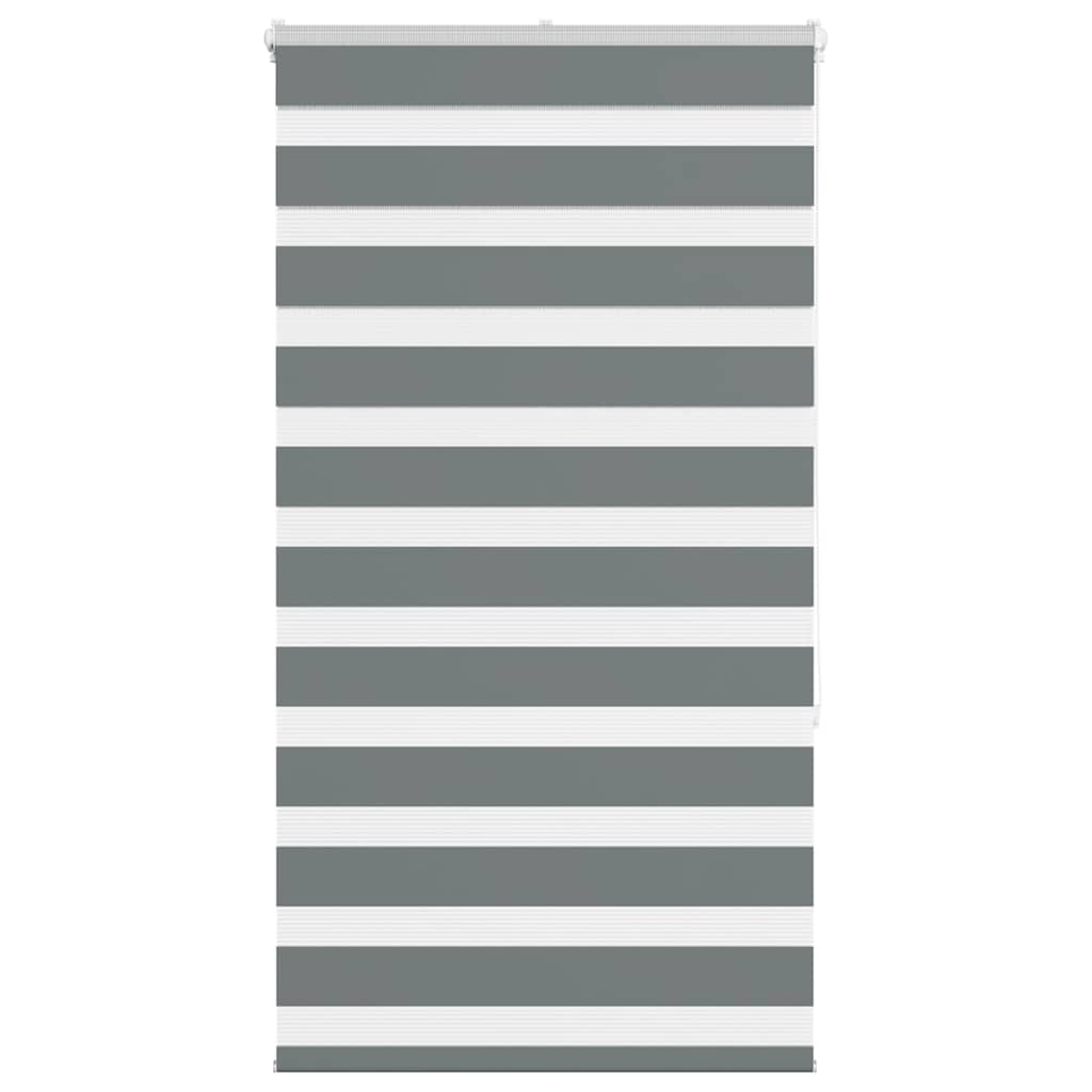 Vidaxl zebra rolgordijn 90x150 cm stofbreedte 85,9 cm donkergrijs
