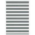 Vidaxl zebra rolgordijn 95x150 cm stofbreedte 90,9 cm donkergrijs