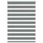Vidaxl zebra rolgordijn 95x150 cm stofbreedte 90,9 cm donkergrijs