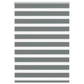 Vidaxl zebra rolgordijn 100x150 cm stofbreedte 95,9 cm donkergrijs