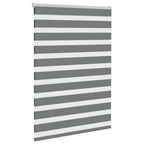 Vidaxl zebra rolgordijn 100x150 cm stofbreedte 95,9 cm donkergrijs