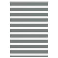 Vidaxl zebra rolgordijn 110x150 cm stofbreedte 105,9 cm donkergrijs