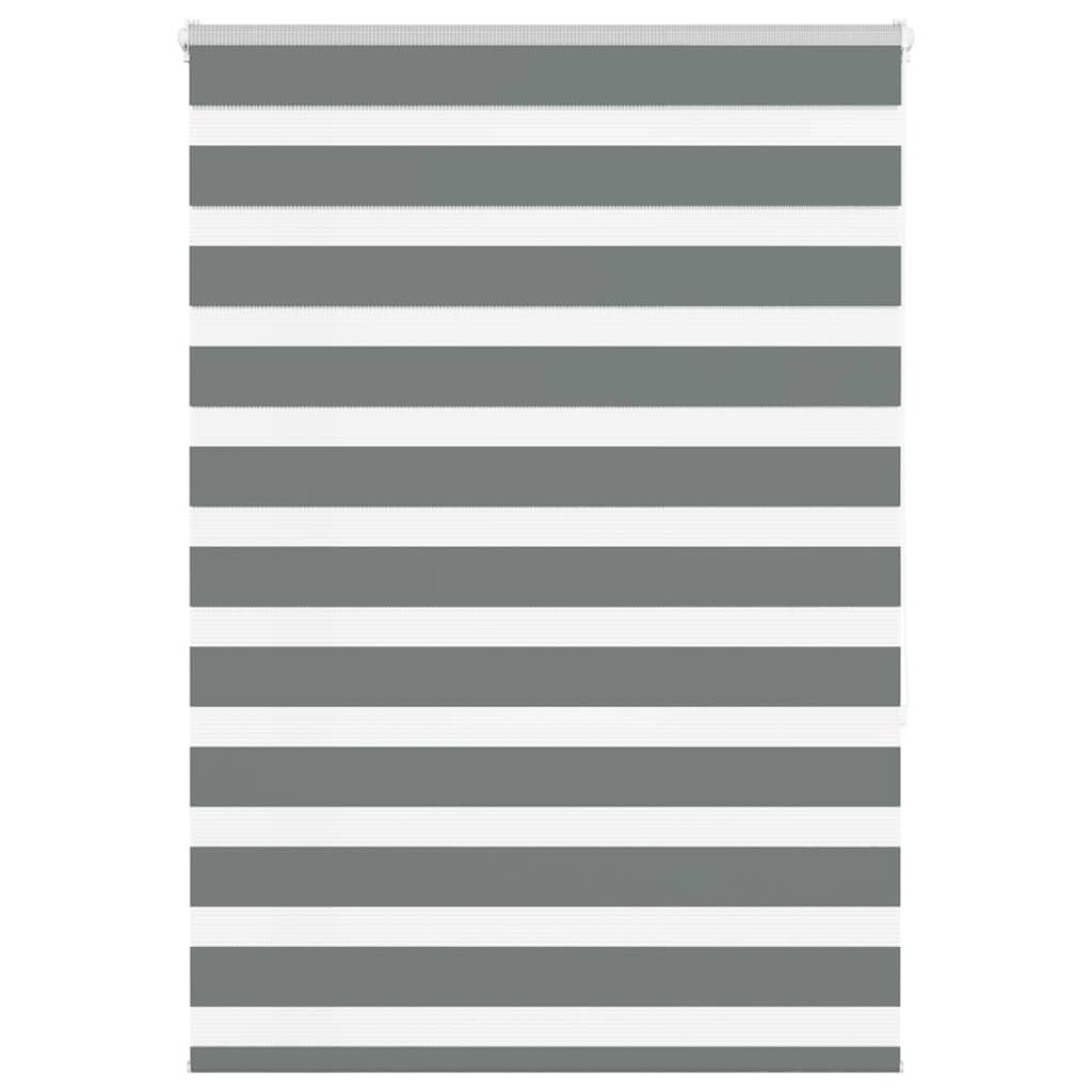 Vidaxl zebra rolgordijn 110x150 cm stofbreedte 105,9 cm donkergrijs