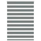 Vidaxl zebra rolgordijn 115x150 cm stofbreedte 110,9 cm donkergrijs