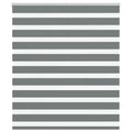 Vidaxl zebra rolgordijn 120x150 cm stofbreedte 115,9 cm donkergrijs