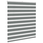Vidaxl zebra rolgordijn 120x150 cm stofbreedte 115,9 cm donkergrijs