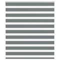 Vidaxl zebra rolgordijn 125x150 cm stofbreedte 120,9 cm donkergrijs