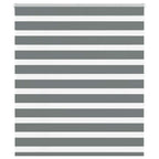 Vidaxl zebra rolgordijn 125x150 cm stofbreedte 120,9 cm donkergrijs