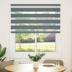 Vidaxl zebra rolgordijn 125x150 cm stofbreedte 120,9 cm donkergrijs