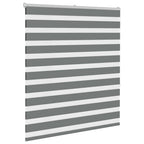 Vidaxl zebra rolgordijn 125x150 cm stofbreedte 120,9 cm donkergrijs