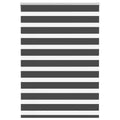 Vidaxl zebra rolgordijn 105x100 cm stofbreedte 100,9 cm zwart