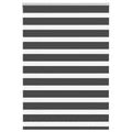 Vidaxl zebra rolgordijn 115x100 cm stofbreedte 110,9 cm zwart