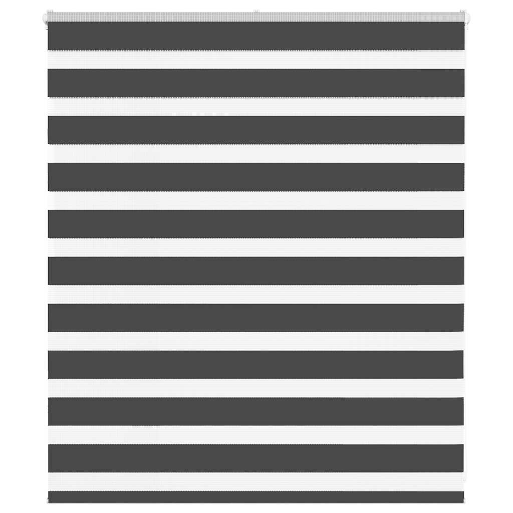 Vidaxl zebra rolgordijn 130x100 cm stofbreedte 125,9 cm zwart