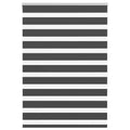 Vidaxl zebra rolgordijn 100x150 cm stofbreedte 95,9 cm zwart