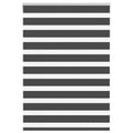 Vidaxl zebra rolgordijn 105x150 cm stofbreedte 100,9 cm zwart