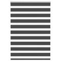 Vidaxl zebra rolgordijn 115x150 cm stofbreedte 110,9 cm zwart