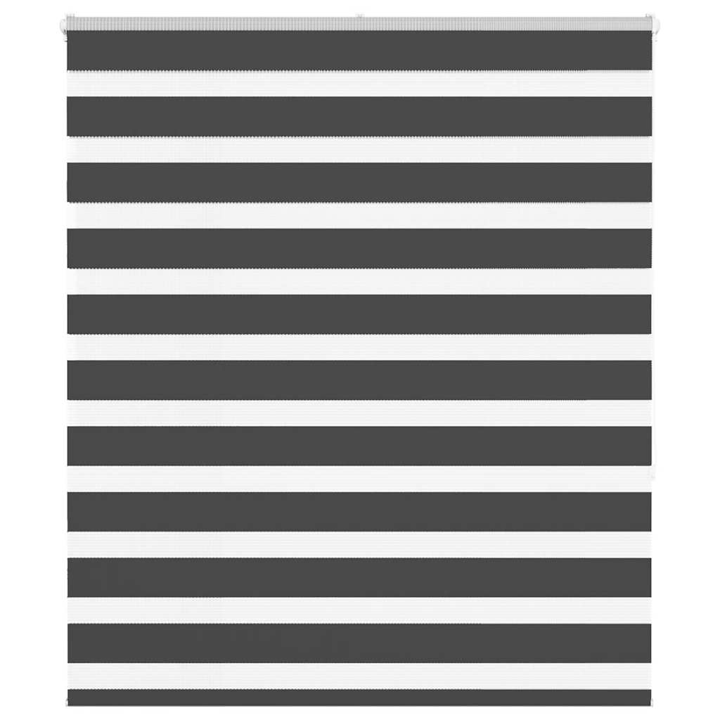 Vidaxl zebra rolgordijn 125x150 cm stofbreedte 120,9 cm zwart