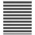 Vidaxl zebra rolgordijn 125x150 cm stofbreedte 120,9 cm zwart