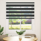 Vidaxl zebra rolgordijn 125x150 cm stofbreedte 120,9 cm zwart
