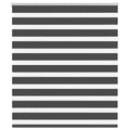 Vidaxl zebra rolgordijn 130x150 cm stofbreedte 125,9 cm zwart