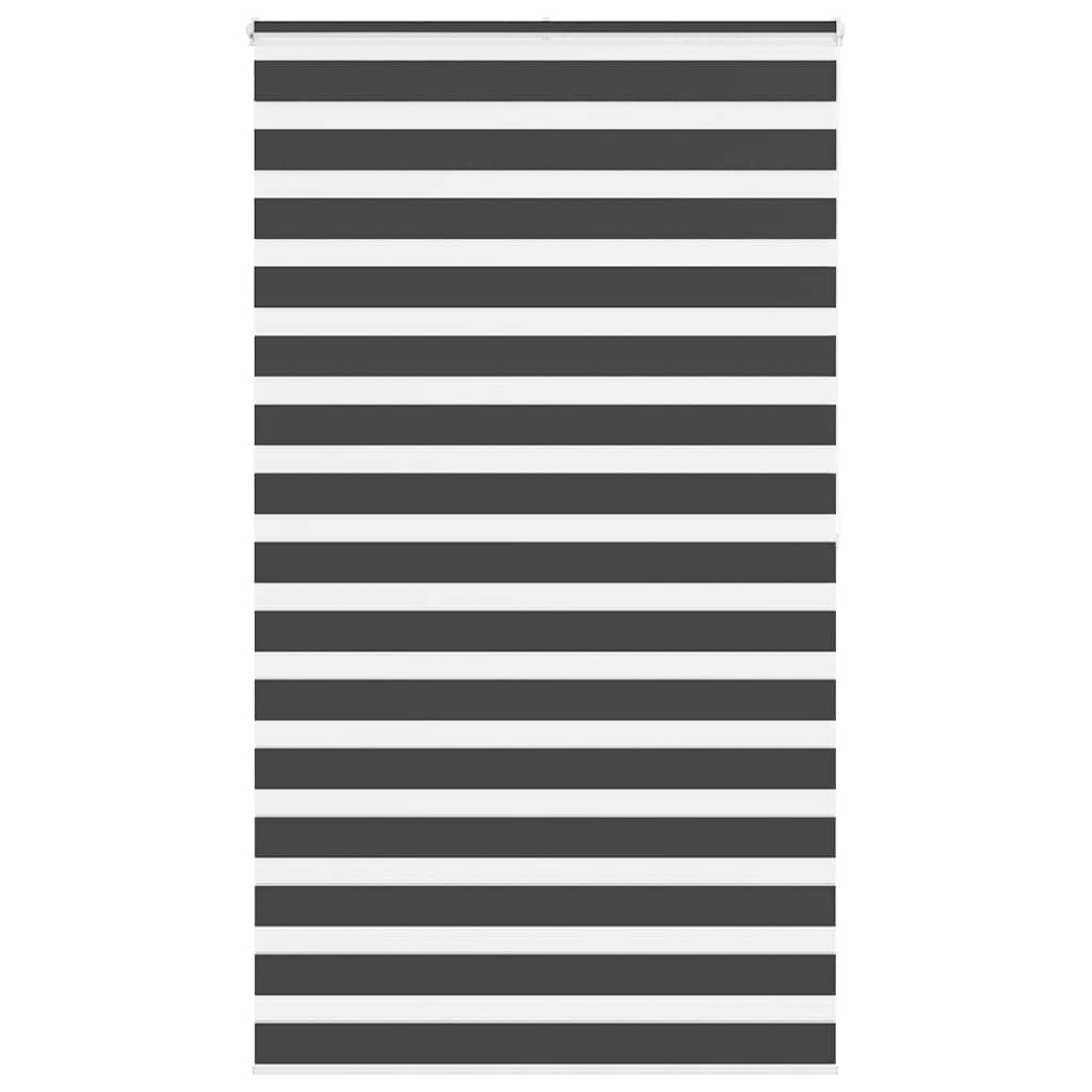 Vidaxl zebra rolgordijn 125x200 cm stofbreedte 120,9 cm zwart