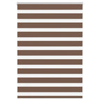 Vidaxl zebra rolgordijn 105x100 cm stofbreedte 100,9cm polyester bruin