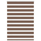 Vidaxl zebra rolgordijn 110x100 cm stofbreedte 105,9cm polyester bruin