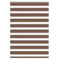 Vidaxl zebra rolgordijn 115x100 cm stofbreedte 110,9cm polyester bruin