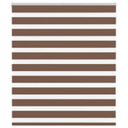 Vidaxl zebra rolgordijn 120x100 cm stofbreedte 115,9cm polyester bruin