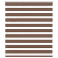 Vidaxl zebra rolgordijn 125x100 cm stofbreedte 120,9cm polyester bruin