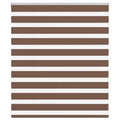 Vidaxl zebra rolgordijn 135x100 cm stofbreedte 130,9cm polyester bruin
