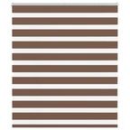 Vidaxl zebra rolgordijn 135x100 cm stofbreedte 130,9cm polyester bruin