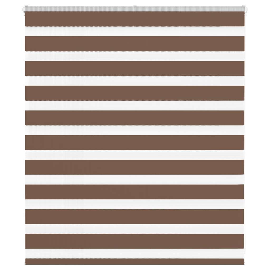 Vidaxl zebra rolgordijn 135x100 cm stofbreedte 130,9cm polyester bruin