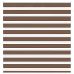 Vidaxl zebra rolgordijn 145x100 cm stofbreedte 140,9cm polyester bruin