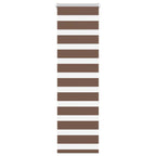 Vidaxl zebra rolgordijn 50x150 cm stofbreedte 45,9cm polyester bruin