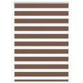 Vidaxl zebra rolgordijn 105x150 cm stofbreedte 100,9cm polyester bruin