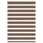 Vidaxl zebra rolgordijn 105x150 cm stofbreedte 100,9cm polyester bruin