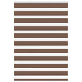 Vidaxl zebra rolgordijn 110x150 cm stofbreedte 105,9cm polyester bruin