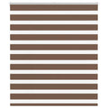 Vidaxl zebra rolgordijn 125x150 cm stofbreedte 120,9cm polyester bruin